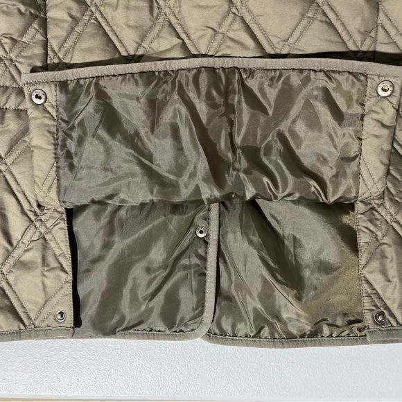 Eddie Bauer Quilted Riding Snap Closure Jacket Women’s Large Brown/Olive B1 - Picture 5 of 16